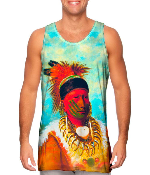 Native American Art - "The White Cloud Head Chief Of The Iowas" (1844)&nbsp;Mens Tank Top