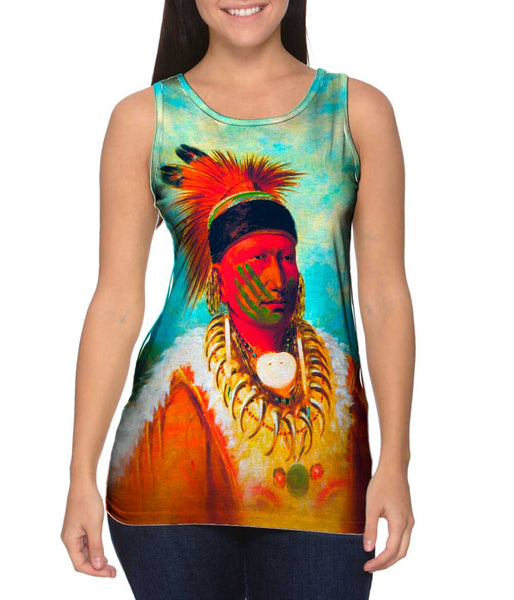 Native American Art - "The White Cloud Head Chief Of The Iowas" (1844)&nbsp;Womens Tank Top