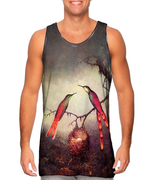 Martin Johnson Heade - "Two Hummingbirds Guarding An Egg Nest"&nbsp;Mens Tank Top