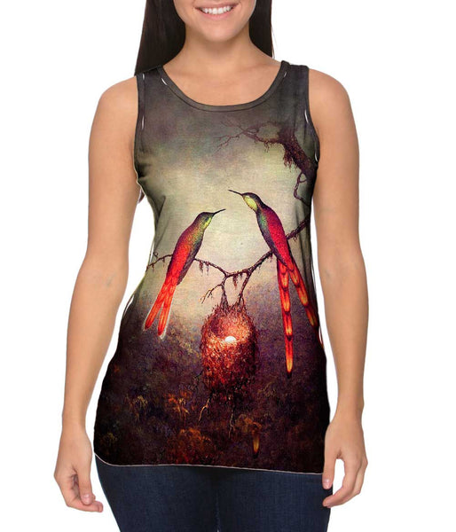 Martin Johnson Heade - "Two Hummingbirds Guarding An Egg Nest"&nbsp;Womens Tank Top