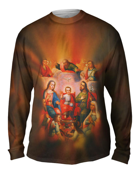 Anonymous Cusco School - "The Family Of Christ Child With The Imprisoned Soul Of Divine Love" (1700) Mens Long Sleeve
