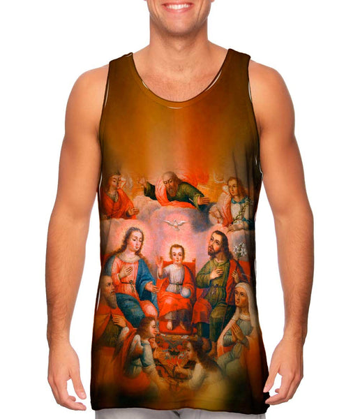 Anonymous Cusco School - "The Family Of Christ Child With The Imprisoned Soul Of Divine Love" (1700) Mens Tank Top
