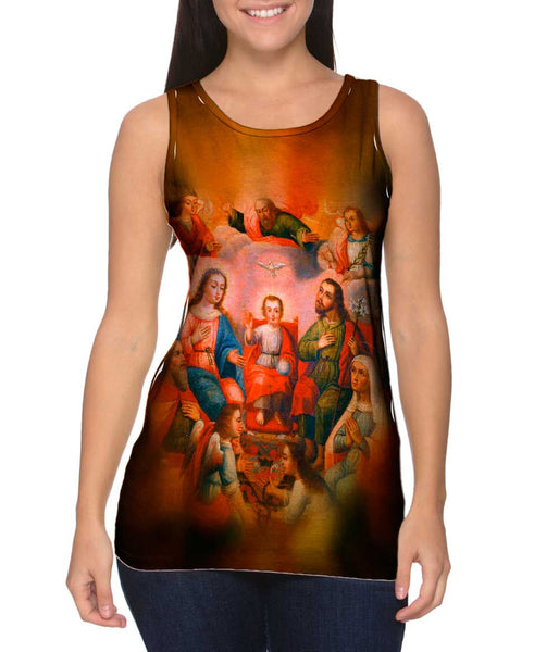 Anonymous Cusco School - "The Family Of Christ Child With The Imprisoned Soul Of Divine Love" (1700) Womens Tank Top