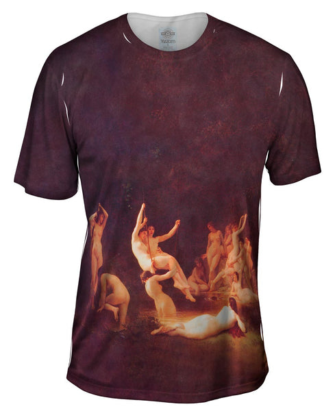 William Adolphe Bouguereau - "The Nymphaeum " (1878) Mens T-Shirt