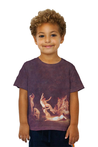 Kids William Adolphe Bouguereau - "The Nymphaeum " (1878)&nbsp;Kids T-Shirt