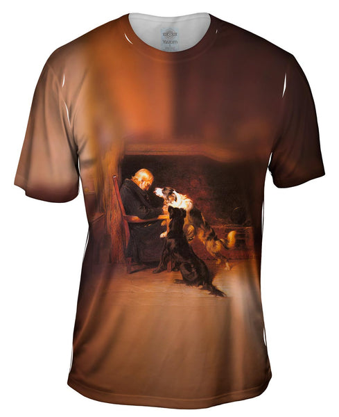 Briton Riviere - "The Long Sleep" (1868) Mens T-Shirt