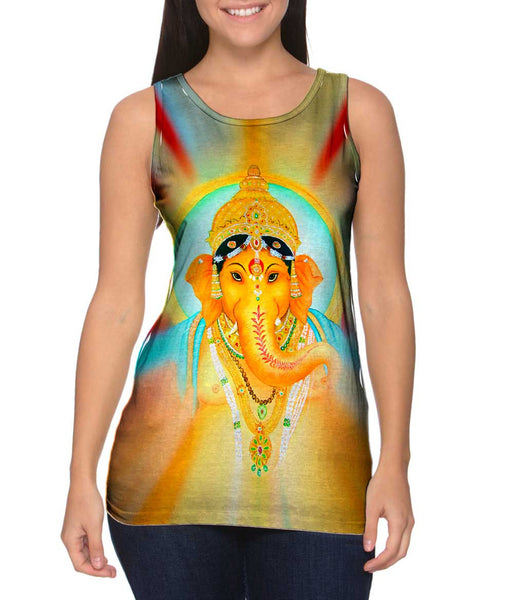 Hindu God - "Ganesha Almighty" Womens Tank Top