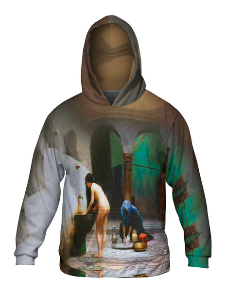 Jean-Leon Gerome - "Moorish Bath Turkish Woman Bathing" (1870)&nbsp;Mens Hoodie Sweater