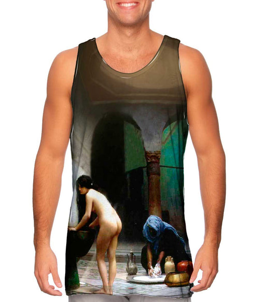 Jean-Leon Gerome - "Moorish Bath Turkish Woman Bathing" (1870)&nbsp;Mens Tank Top