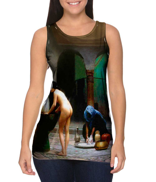 Jean-Leon Gerome - "Moorish Bath Turkish Woman Bathing" (1870)&nbsp;Womens Tank Top
