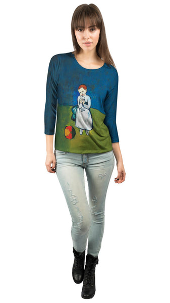 Pable Picasso - "Child With Dove" (1901)&nbsp;Womens 3/4 Sleeve