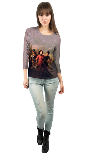 Adolphe Alexandre Dillens - "Capture Of Joan Of Arc" (1852) Womens 3/4 Sleeve