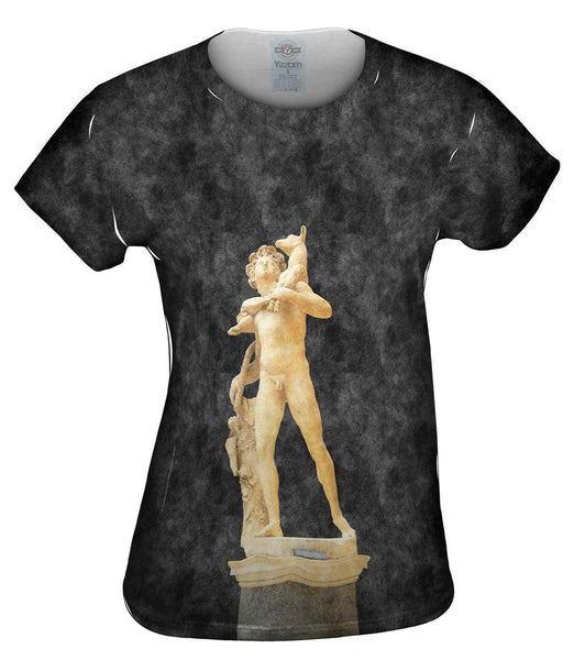 Jebulon - "Statue Barberie Faun With Kid" (1685) Womens Top