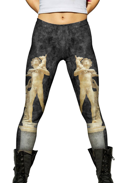 Jebulon - "Statue Barberie Faun With Kid" (1685)&nbsp;Womens Leggings