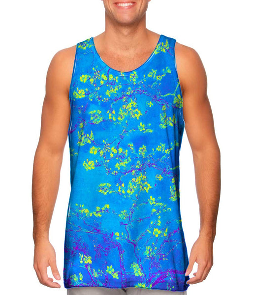 Pop Art - "Van Gogh Blossoming Purple Blue" (1890) Mens Tank Top