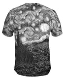 Pop Art - "Van Gogh Starry Night Black White" (1889)