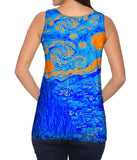 Pop Art - "Van Gogh Starry Night Orange Blue" (1889)