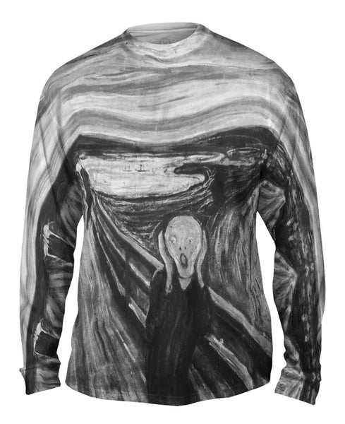 Pop Art - "Munch Scream Black White" (1893) Mens Long Sleeve