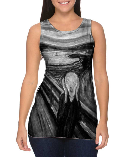 Pop Art - "Munch Scream Black White" (1893)&nbsp;Womens Tank Top