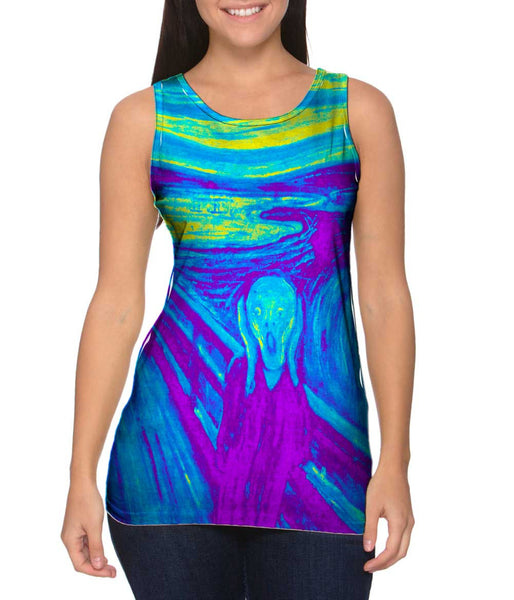 Pop Art - "Munch Scream Yellow Purple" (1893)&nbsp;Womens Tank Top