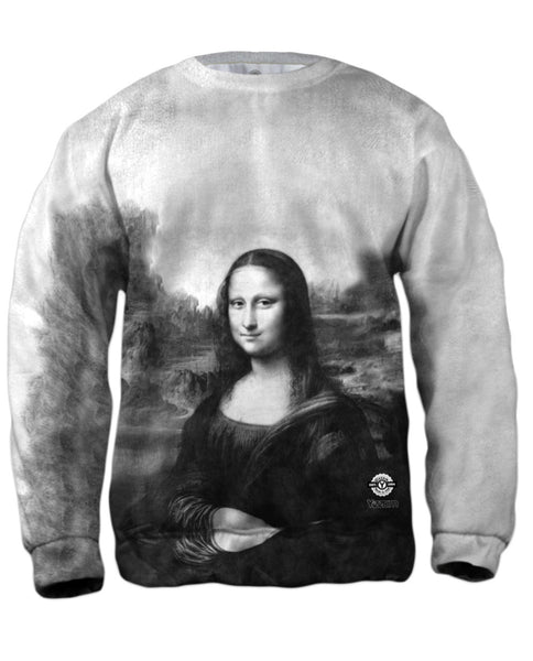 Pop Art - "Da Vinci Mona Lisa Black White" (1517) Mens Sweatshirt