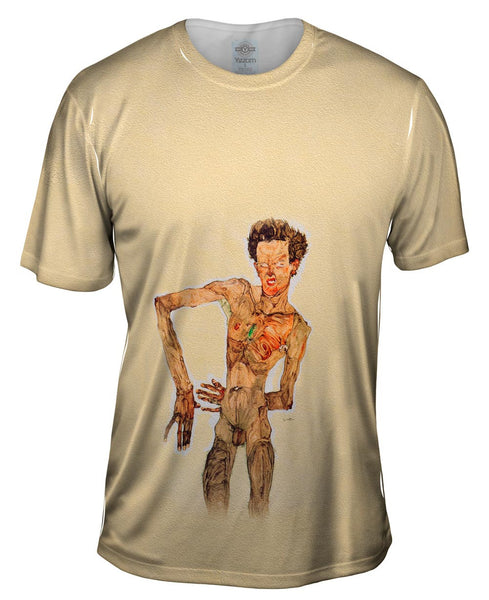 Egon Scheile - "Grimassierendes Aktselbstbildnis" (1910) Mens T-Shirt