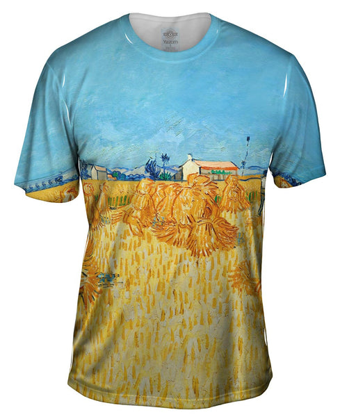 Vincent Van Gogh - "Harvest In Provence" (1888) Mens T-Shirt