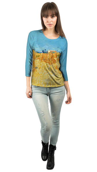 Vincent Van Gogh - "Harvest In Provence" (1888) Womens 3/4 Sleeve