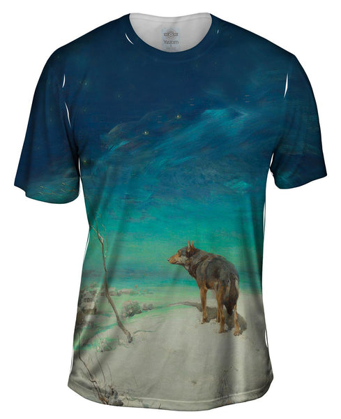 Alfred Wierusz Kowalski - "Lone Wolf" Mens T-Shirt