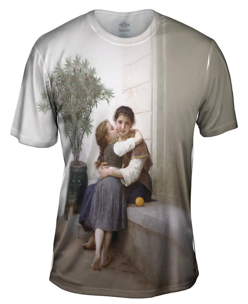 William Adolphe Bouguereau - "A Little Coaxing" (1890) Mens T-Shirt