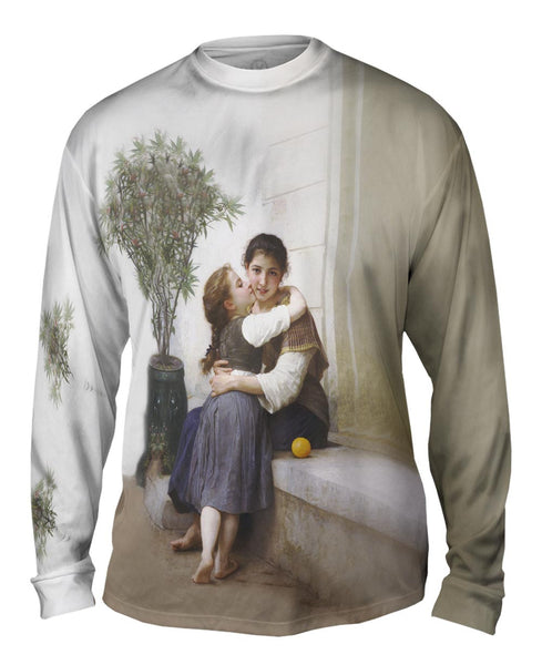 William Adolphe Bouguereau - "A Little Coaxing" (1890) Mens Long Sleeve