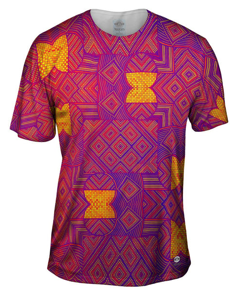 Eugene Andolsek  - "Just Folk African Cloth Popart Red" Mens T-Shirt