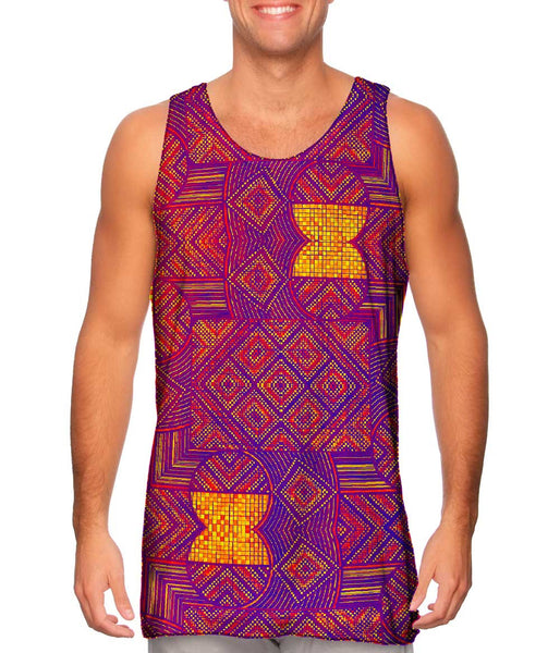 Eugene Andolsek  - "Just Folk African Cloth Popart Red"&nbsp;Mens Tank Top