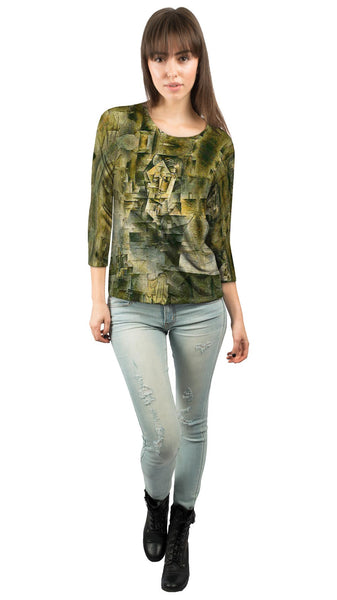 Pablo Picasso - "Portrait of Daniel-Henry Kahnweiler" (1910) Womens 3/4 Sleeve