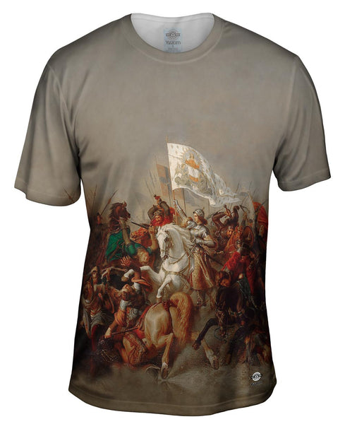 Stilke Hermann Anton  - "Joan of Arc in Battle" (1843) Mens T-Shirt