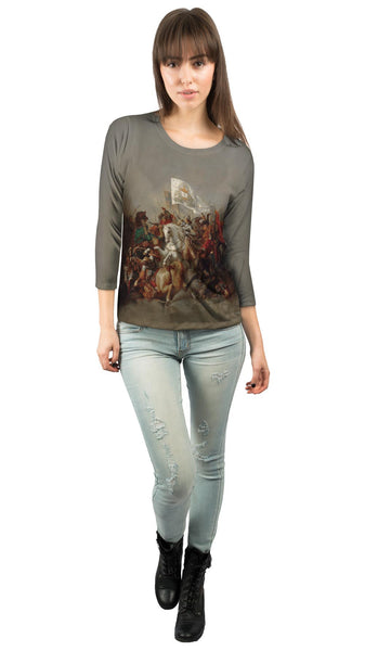 Stilke Hermann Anton  - "Joan of Arc in Battle" (1843)&nbsp;Womens 3/4 Sleeve