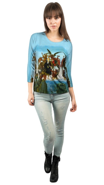 Michelangelo - "The Torment of Saint Anthony" (1487) Womens 3/4 Sleeve