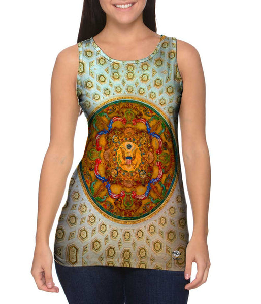 Elmer E Garnsey - "Library of Congress Washington DC Ceiling" (1896)&nbsp;Womens Tank Top