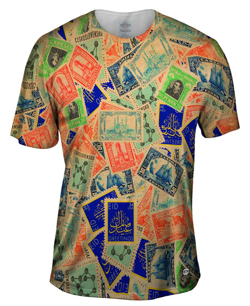 "Antique Stamp Collection" Mens T-Shirt