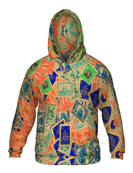 "Antique Stamp Collection" Mens Hoodie Sweater