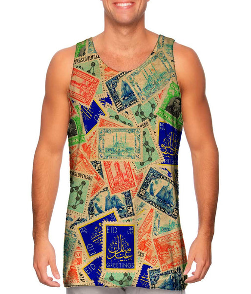 "Antique Stamp Collection" Mens Tank Top