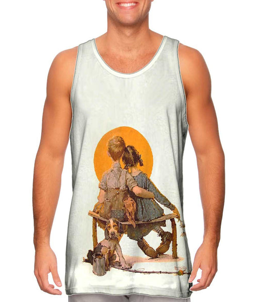 Norman Rockwell - "Boy and Girl Gazing at the Moon" (1922)&nbsp;Mens Tank Top