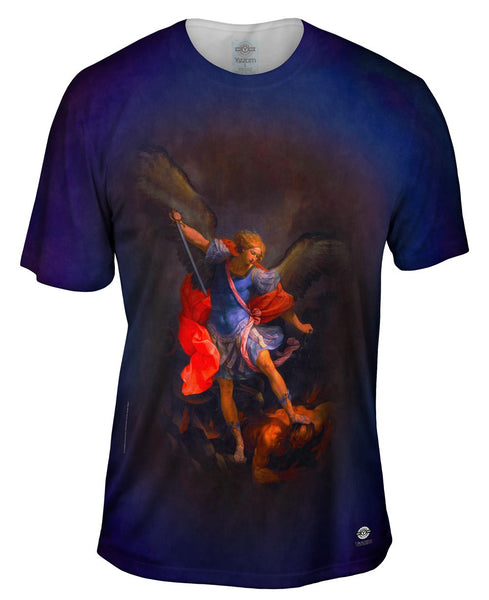 Guido Reni - "The Archangel Michael defeating Satan" (1635) Mens T-Shirt