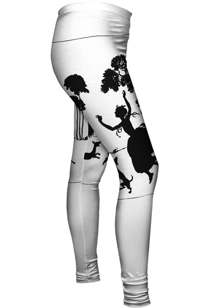 Arthur Rackham - "Cinderella Silhouette Illustration" (1919)&nbsp;Womens Leggings