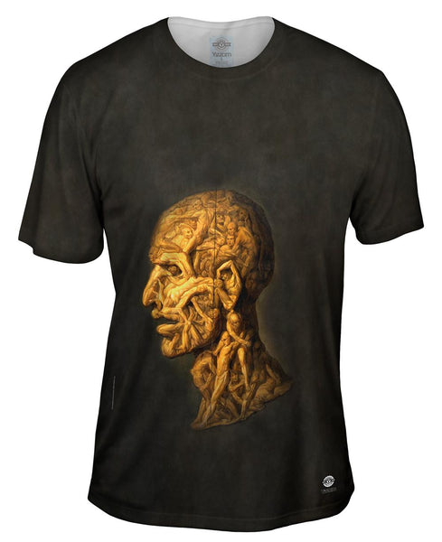 Giuseppe Arcimboldo - "Head Of A Man Composed Of Nude Figures Wrestling" (1929)&nbsp;Mens T-Shirt