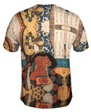 Yashima Gakute - "A Woman Playing A Large Suspended Drum"