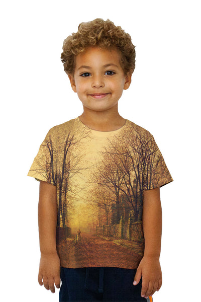 Kids John Atkinson Grimshaw - "A Golden Beam" (1882)&nbsp;Kids T-Shirt
