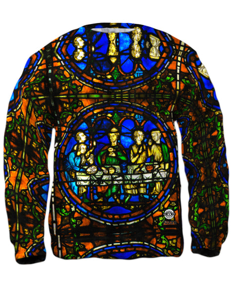 Vitrail Chartres - "Notre-Dame de Chartres cathedral" Mens Sweatshirt