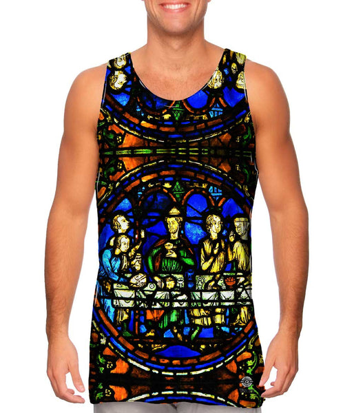 Vitrail Chartres - "Notre-Dame de Chartres cathedral"&nbsp;Mens Tank Top