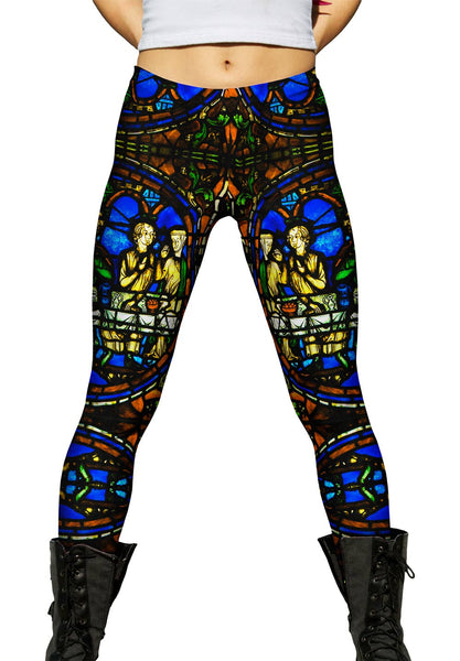 Vitrail Chartres - "Notre-Dame de Chartres cathedral" Womens Leggings